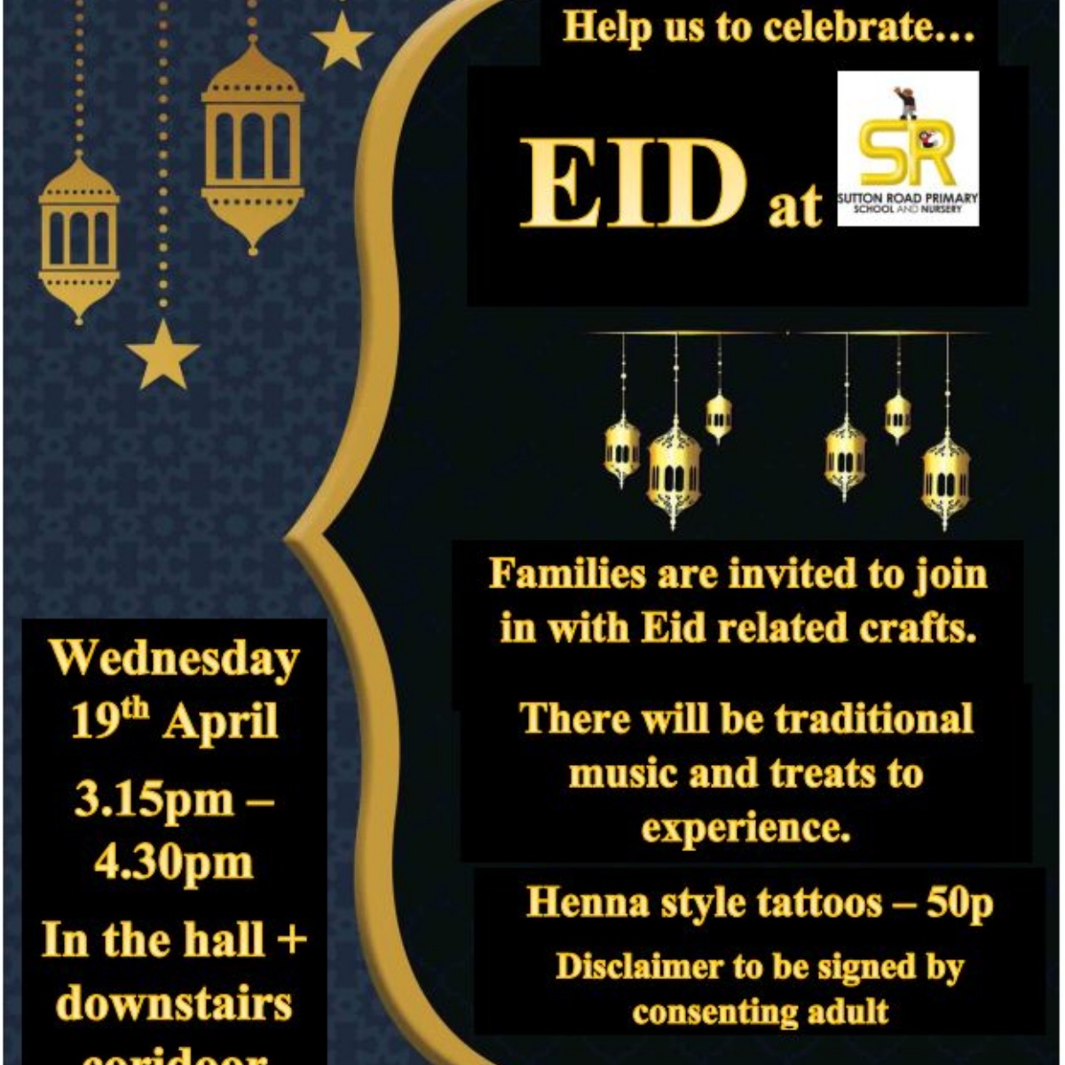Sutton Road Primary School and Nursery - Help us to celebrate eid